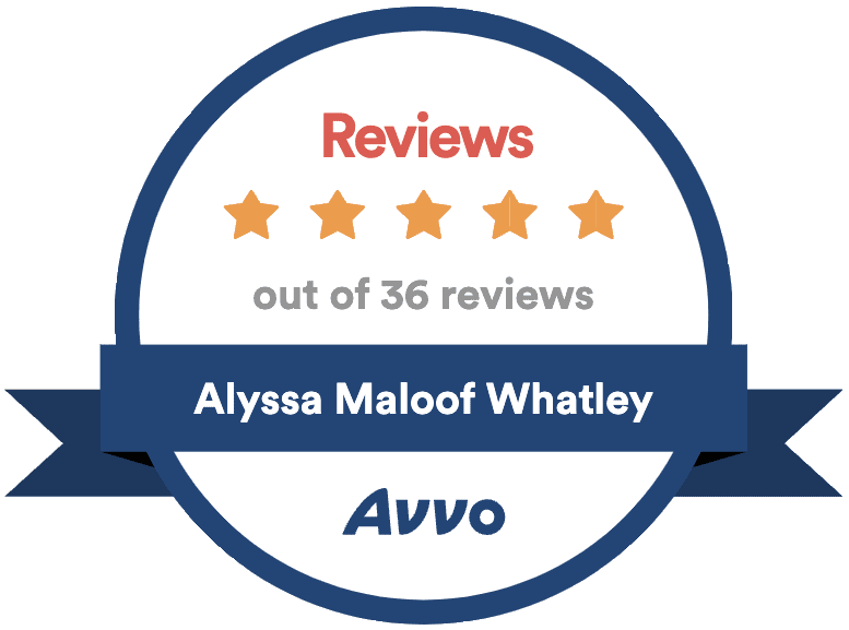 Avvo Alyssa Maloof Whatley 5 Stars Out of 36 Reviews