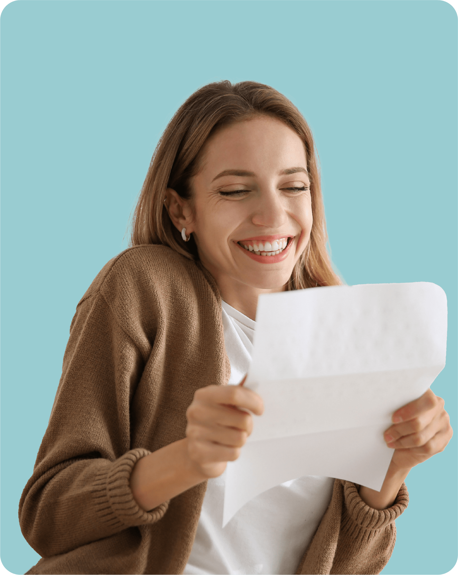 Woman reading a letter from tax lawyer