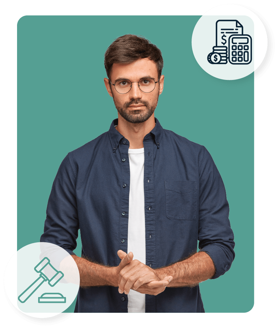 A man holding his hands