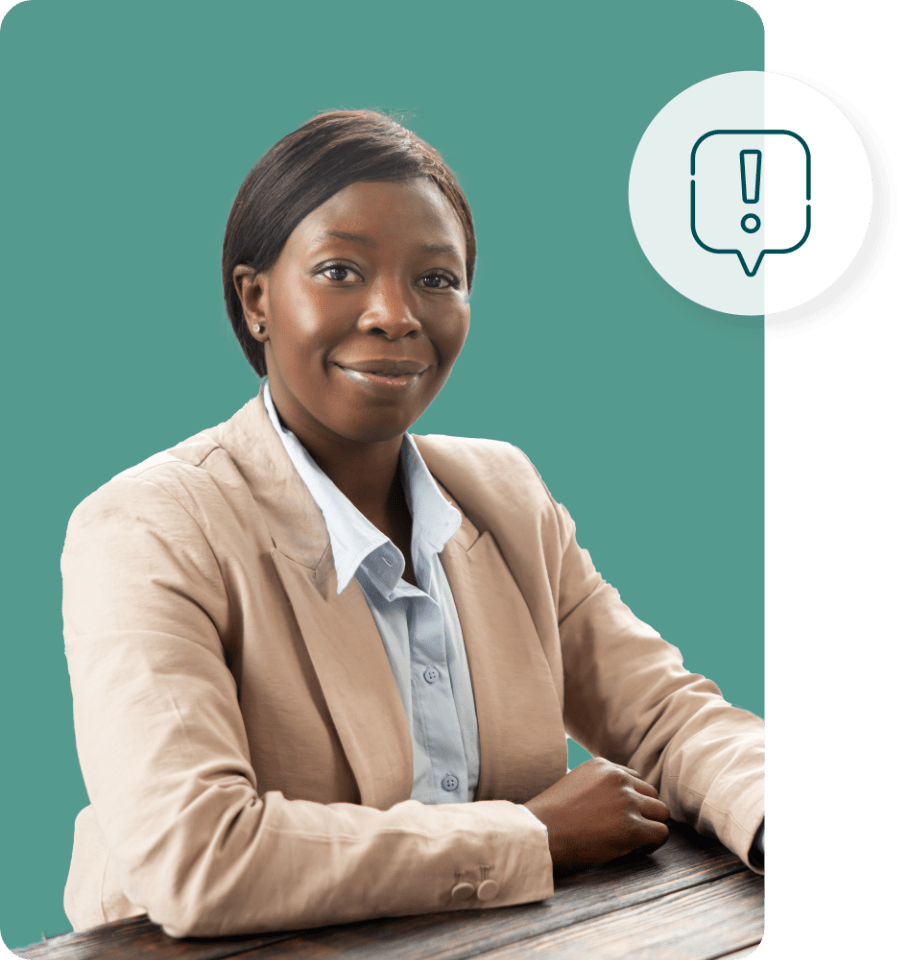 Middle age woman smiling sitting at table