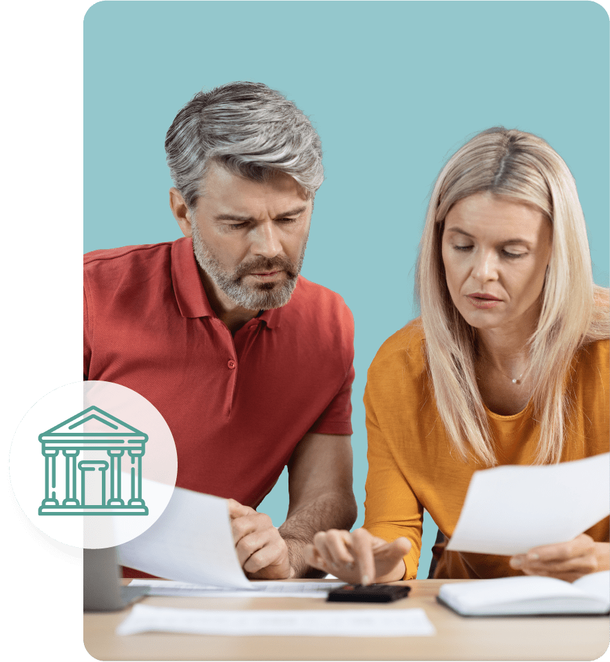 A couple preparing for a tax audit